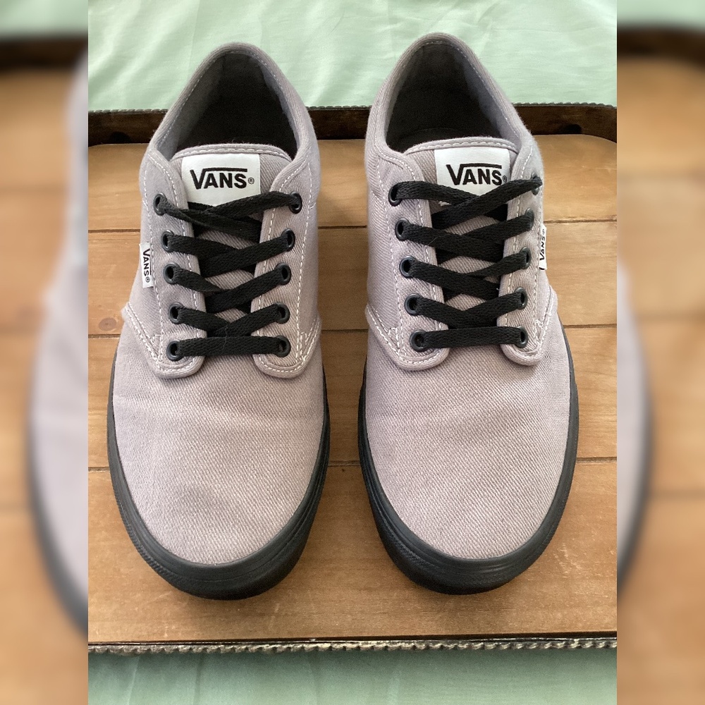 Vans Authentic Grey Canvas Sneakers | Men’s 9.5 | Clean & Classic - Picture 13 of 13